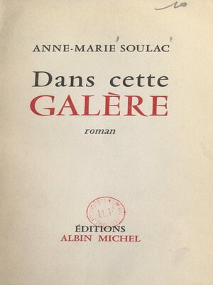 cover image of Dans cette galère